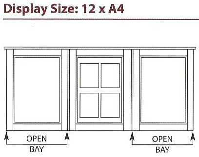 Notice Board Combination Display 12 1 door